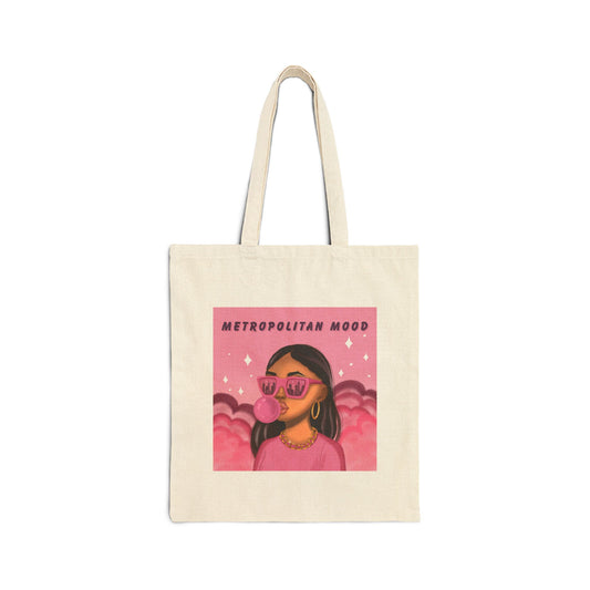Metropolitan Mood Canvas Tote Bag - Urban Vibes, Bold Art,  Eco-Friendly